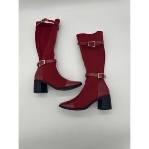 Journee Collection Womens Boots Knee High Gaibree Tru Comfort Sz 7.5 Red
